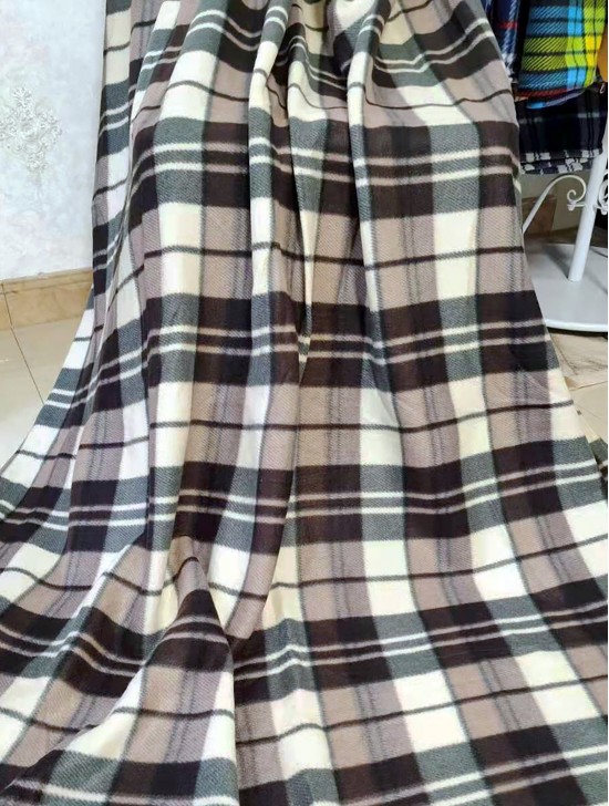 Double Sided Queen Size Plaid Flannel Blanket